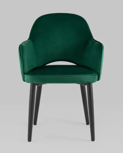 Стул Венера NEW, велюр изумрудный УТ000037245 Stool Group, голубой/велюр, ножки/металл/чёрный, размеры - ****585*645