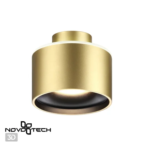 Светильник накладной LED с переключателем цветовой температуры Giro 358972 Novotech бронзовый 1 лампа, основание бронзовое в стиле современный хай-тек круглый фото 4