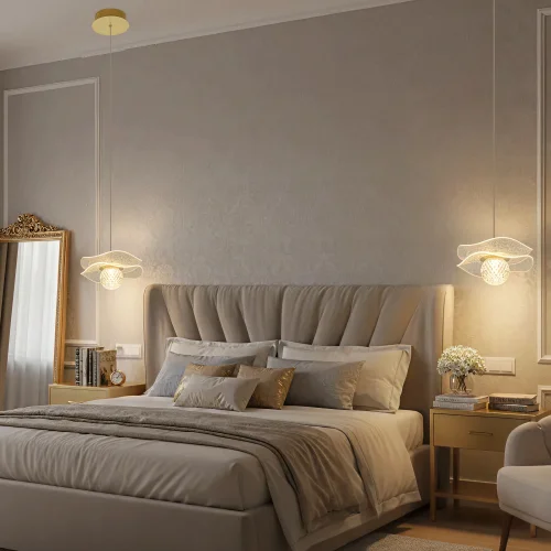 Светильник подвесной LED Signature CL247051 Citilux прозрачный на 1 лампу, основание бронзовое в стиле современный флористика фото 7