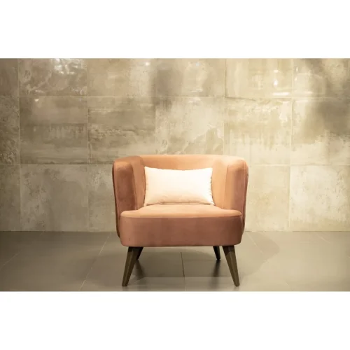 Кресло Gloria 700955 Milosh Tendence, розовый/велюр, ножки/дерево/серый, размеры - 730**800*800**мм фото 6