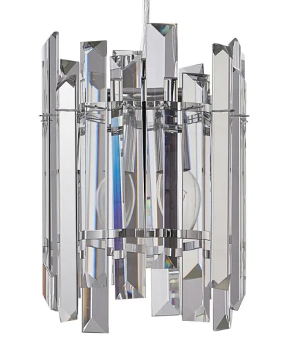 Светильник подвесной Feeriya 2114/09/02P Stilfort прозрачный 2 лампы, основание хром в стиле модерн  фото 3