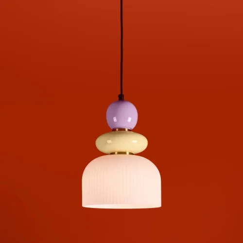 Светильник подвесной Alzare FR5595PL-01B Freya разноцветный белый на 1 лампу, основание чёрное в стиле современный мемфис фото 7 Светильник подвесной Alzare FR5595PL-01B Freya разноцветный белый на 1 лампу, основание чёрное в стиле современный мемфис фото 7