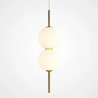 Светильник подвесной VOKE L2 219148-23 ImperiumLoft белый на 2 лампы, основание латунь в стиле современный 