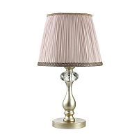 Настольная лампа AURELIA 3390/1T Odeon Light розовая бежевая 1 лампа, основание серебряное золотое хрусталь металл в стиле классика 