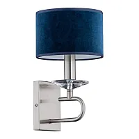 Бра Dalila DAL-K-1(N/A) Kutek синий 1 лампа, основание никель в стиле американский 