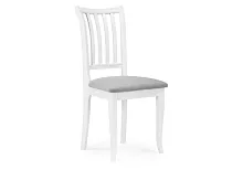 Деревянный стул Фрезино серый велюр / белый 515972 Woodville, серый/велюр, ножки/массив бука дерево/белый, размеры - ****400*500