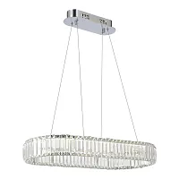Люстра подвесная LED Tivoli SL1622.123.01 ST-Luce прозрачная на 1 лампа, основание хром в стиле современный кольца