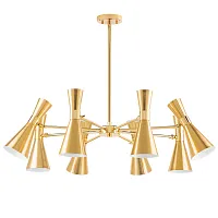 Люстра на штанге Dumo 816081 Lightstar золотая на 8 ламп, основание золотое в стиле арт-деко 