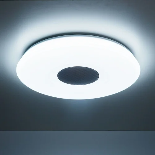 Светильник потолочный LED Старлайт с Bluetooth и пультом Light & Music CL703M61 Citilux белый 1 лампа, основание белое хром в стиле современный хай-тек с пультом фото 7
