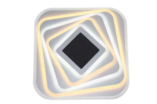 Светильник потолочный LED с пультом 81030/5C Natali Kovaltseva белый 1 лампа, основание белое в стиле хай-тек с пультом квадраты фото 4