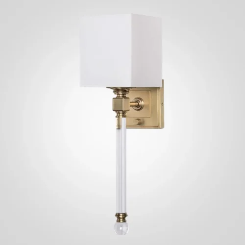 Бра Regina Andrew Crystal Sconce Brass 149048-22 ImperiumLoft белый на 1 лампа, основание серебряное в стиле современный 
