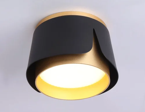 Светильник накладной TN71222 Ambrella light чёрный 1 лампа, основание чёрное в стиле современный хай-тек круглый фото 3