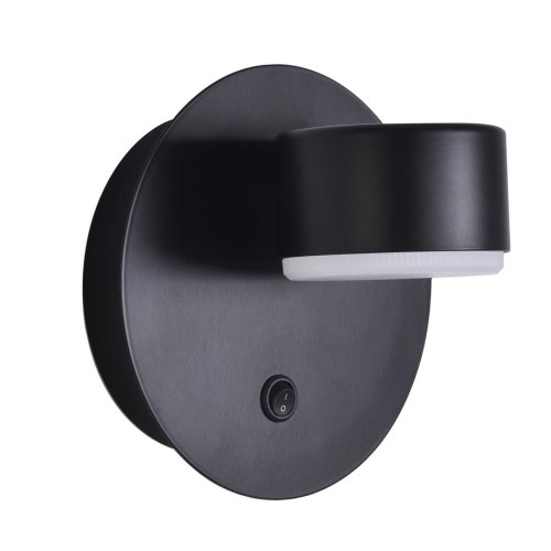 Бра с выключателем Torina 8344/1W Lumion чёрный на 1 лампу, основание чёрное в стиле минимализм 