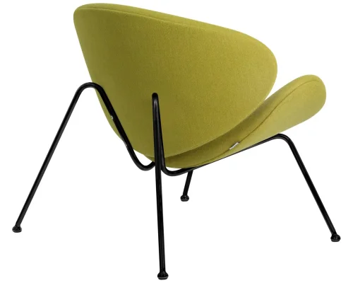 Кресло дизайнерское  72-LMO EMILY, цвет сиденья светло-зеленый (AF3), цвет основания черный Dobrin, зелёный/ткань, ножки/металл/чёрный, размеры - ****810*780 фото 4