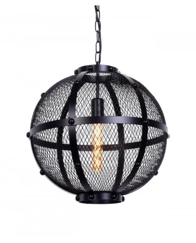 Светильник подвесной лофт Cavaro LDP 042-M Lumina Deco чёрный 1 лампа, основание чёрное в стиле лофт 