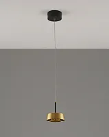 Светильник подвесной LED Luma V10857-PL Moderli золотой 1 лампа, основание чёрное в стиле модерн 