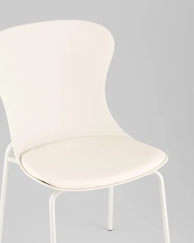 Стул Shaya, с подушкой, пластик молочный УТ000040185 Stool Group, молочный/экокожа пластик, ножки/металл/молочный, размеры - *835**** фото 7