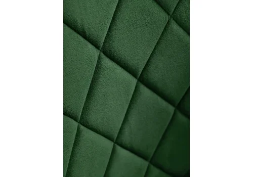 Стул на металлокаркасе Зест темно-зеленый / черный глянец 464194 Woodville, зелёный/велюр, ножки/металл/чёрный, размеры - ****500*540 фото 6