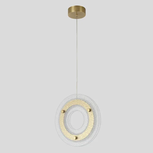 Светильник подвесной LED DIEGO SP25W LED BRASS Crystal Lux белый прозрачный на 1 лампу, основание латунь в стиле современный фото 3