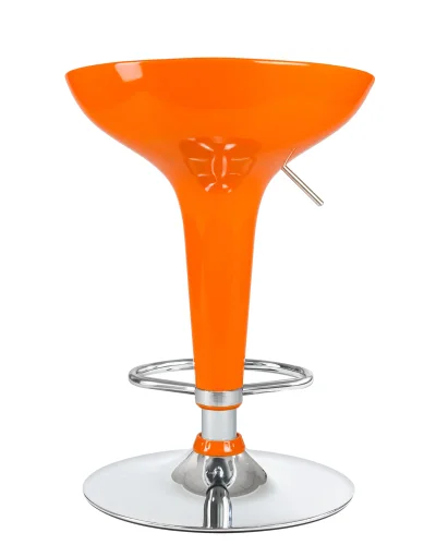 Стул барный 1004-LM BOMBA,  цвет сиденья оранжевый, цвет основания хром Dobrin, оранжевый/, ножки/металл/хром, размеры - 660*880***430*360 фото 5