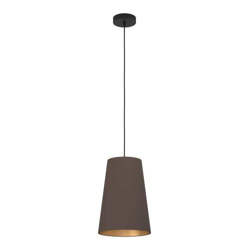 Светильник подвесной Petrosa 390195 Eglo коричневый 1 лампа, основание чёрное в стиле современный 