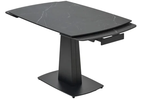Керамический стол Balde 120 matt black marble solid ceramic / black 593882 Woodville столешница чёрная из керамика фото 6