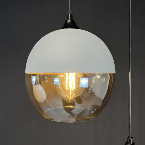Светильник подвесной NORD C D20 Gray/Amber 190497-26 ImperiumLoft янтарный 1 лампа, основание серое в стиле современный  фото 3