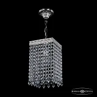 Светильник подвесной 19202/15IV Ni Drops Bohemia Ivele Crystal прозрачный 1 лампа, основание никель в стиле классический drops
