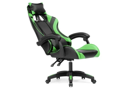 Кресло игровое Rodas black / green 15244 Woodville, зелёный/искусственная кожа, ножки/пластик/чёрный, размеры - *1310***670*600 фото 7
