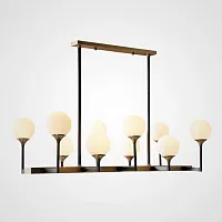Светильник подвесной ERA LONG 140660-26 ImperiumLoft белый на 10 ламп, основание латунь в стиле современный Светильник подвесной ERA LONG 140660-26 ImperiumLoft белый на 10 ламп, основание латунь в стиле современный