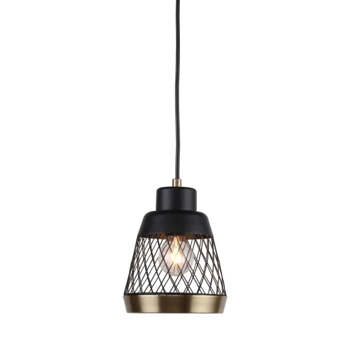 Светильник подвесной лофт Entresol 2346-1P F-promo чёрный латунь 1 лампа, основание чёрное в стиле лофт  фото 6