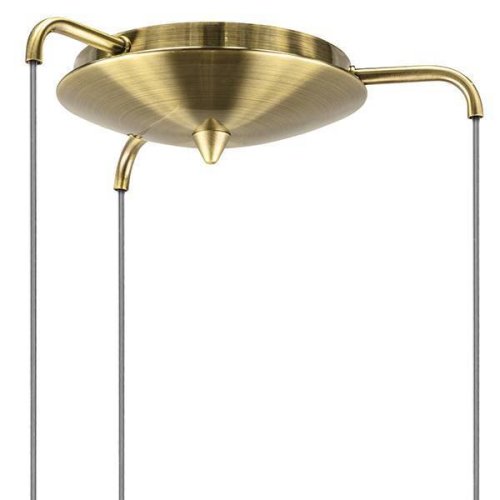 Светильник подвесной Globo 813131 Lightstar белый 3 лампы, основание бронзовое в стиле арт-деко каскад шар фото 2