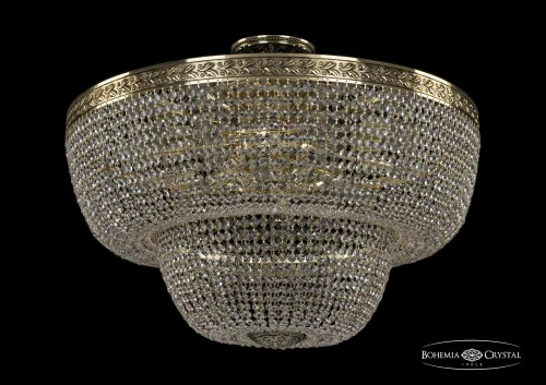 Люстра потолочная хрустальная 19091/70IV GB Bohemia Ivele Crystal прозрачная на 16 ламп, основание золотое в стиле классический sp