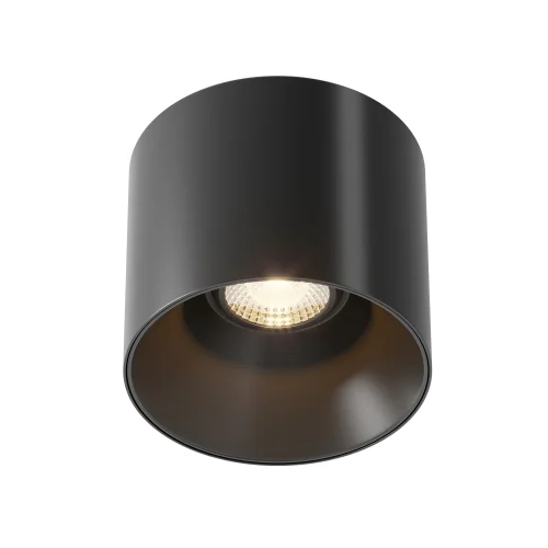 Светильник накладной Alfa LED C064CL-01-25W3K-RD-B Maytoni чёрный 1 лампа, основание чёрное в стиле современный хай-тек круглый