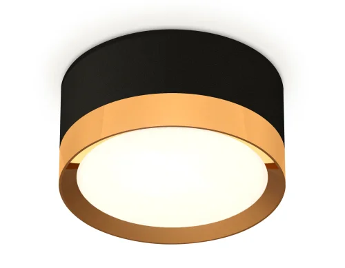 Светильник накладной XS8102004 Ambrella light золотой 1 лампа, основание чёрное в стиле хай-тек круглый