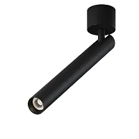 Спот с 1 лампой LED Focus T C141CL-L300-6W3K-B Maytoni чёрный LED в стиле современный хай-тек трубочки