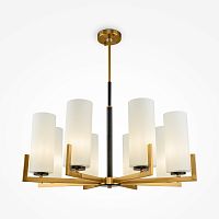 Люстра потолочная Fortano MOD089PL-08BS Maytoni белая на 8 ламп, основание латунь в стиле современный Люстра потолочная Fortano MOD089PL-08BS Maytoni белая на 8 ламп, основание латунь в стиле современный