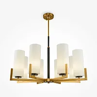 Люстра потолочная Fortano MOD089PL-08BS Maytoni белая на 8 ламп, основание латунь в стиле современный 