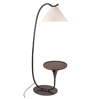 Торшер Шарлотт / Charlotte 10568F Brown LOFT IT со столиком изогнутый бежевый на 1 лампу, основание коричневое в стиле кантри винтаж Торшер Шарлотт / Charlotte 10568F Brown LOFT IT со столиком изогнутый бежевый на 1 лампу, основание коричневое в стиле кантри винтаж