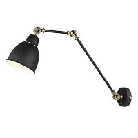 Бра Braccio A2055AP-1BK Arte Lamp чёрный 1 лампа, основание чёрное в стиле лофт 