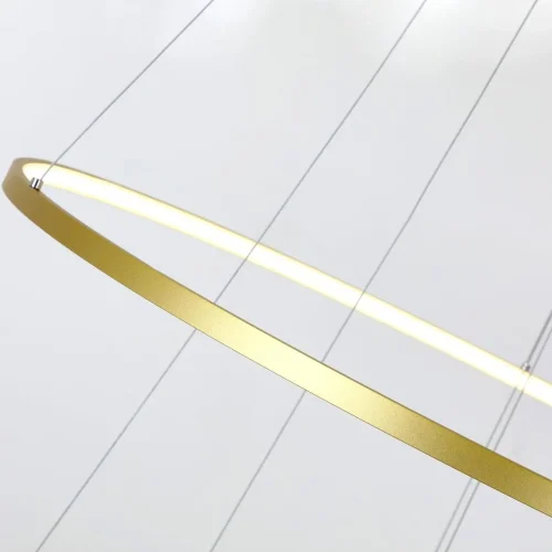 Светильник подвесной LED Giro 2937-18P Favourite золотой 1 лампа, основание золотое в стиле современный кольца фото 4