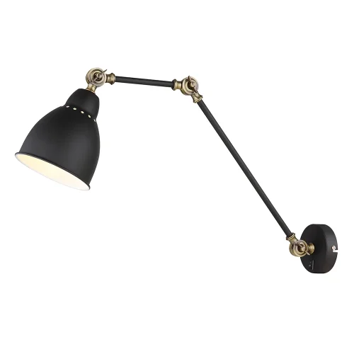 Бра Braccio A2055AP-1BK Arte Lamp чёрный на 1 лампа, основание чёрное в стиле лофт 