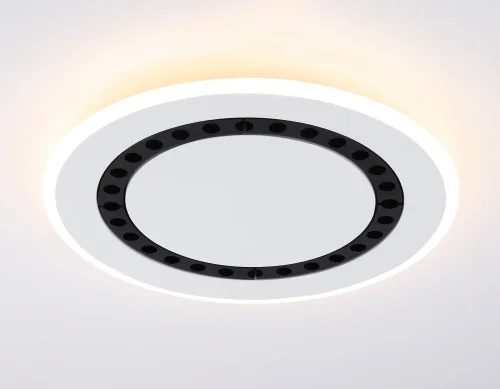 Светильник потолочный LED с пультом FL51402 Ambrella light белый 1 лампа, основание белое в стиле современный хай-тек с пультом фото 3