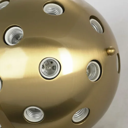 Светильник подвесной Haines LSP-8404 Lussole без плафона 36 ламп, основание матовое золото в стиле арт-деко современный молекула шар фото 2