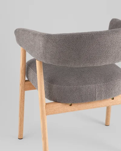 Стул обеденный Zubo с деревянными ножками, темно-серый УТ000041729 Stool Group, /, ножки//, размеры - ***** фото 6