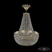 Люстра потолочная хрустальная 19051/H2/35IV G Bohemia Ivele Crystal прозрачная на 6 ламп, основание золотое в стиле классика sp