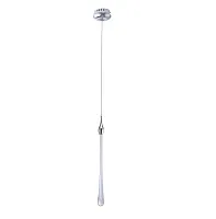 Светильник подвесной LED 15501/S chrome Newport прозрачный на 1 лампу, основание хром в стиле современный 