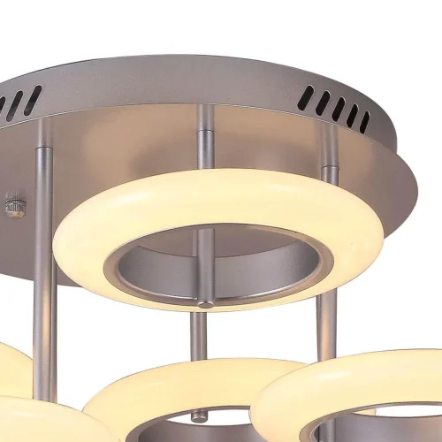 Люстра потолочная LED Annuli 2419-7U Favourite белая на 1 лампа, основание серебряное в стиле современный кольца фото 3