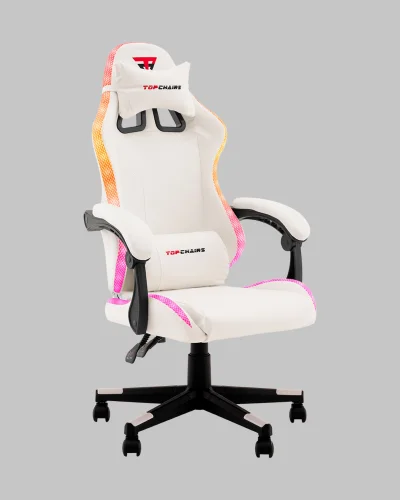 Кресло спортивное TopChairs Druid, белый УТ000039468 Stool Group, белый/экокожа, ножки/полимер/чёрный, размеры - 1170*1270**** фото 6