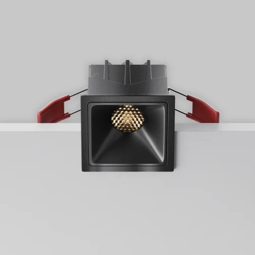 Светильник точечный LED Alfa LED DL043-01-10W3K-SQ-B-1 Maytoni чёрный на 1 лампу, основание чёрное в стиле современный хай-тек квадратный фото 2